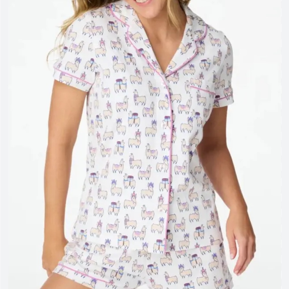 ROLLER RABBIT Pal-Paca llama pajama set XS